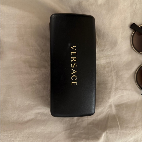 Versace Black and Gold Round Sunglasses main image 4